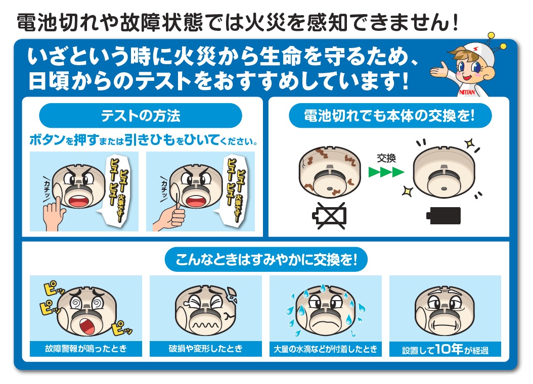 けむタンちゃん・ねつタンちゃん | 住宅用火災警報器 | 音声式